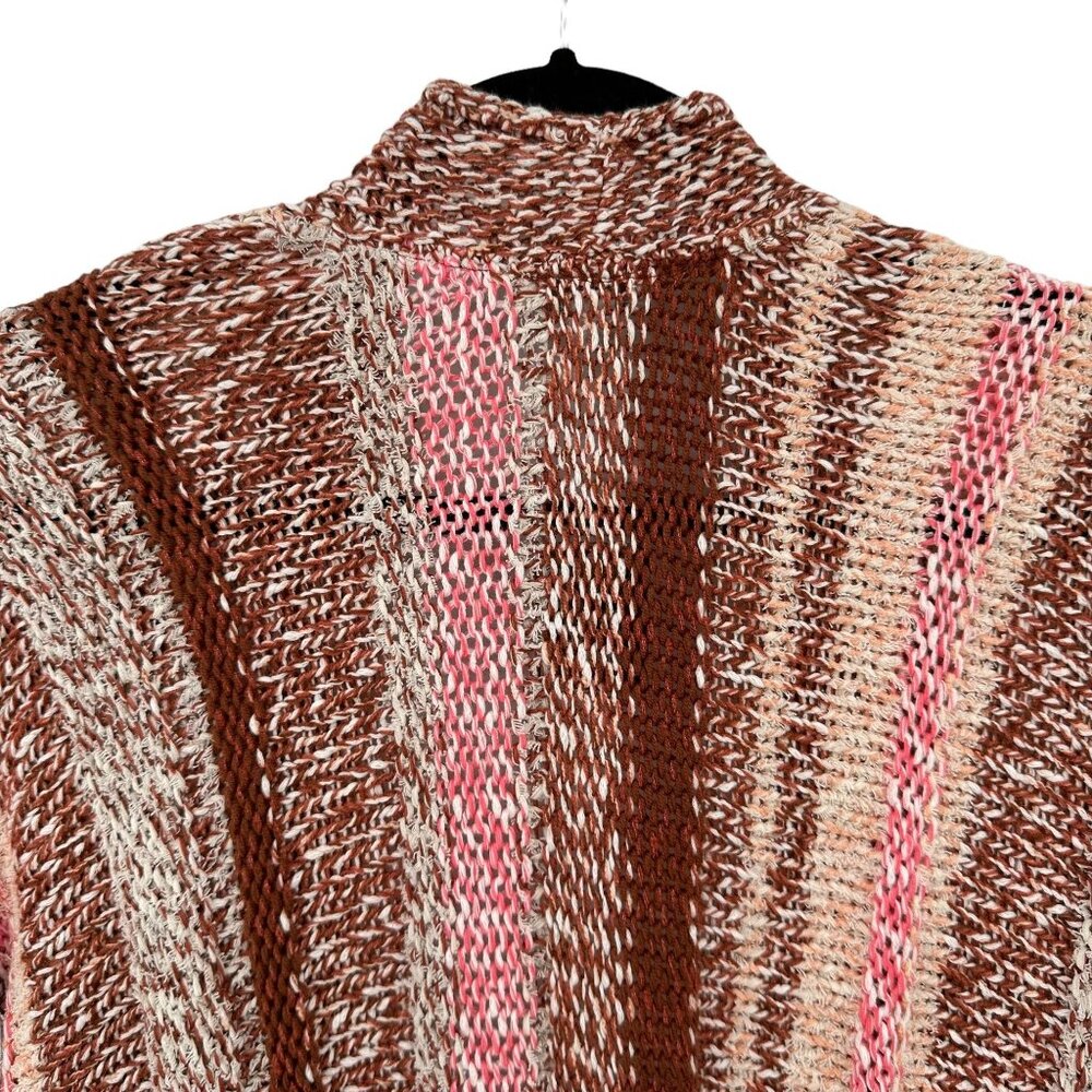 J. Jill Women's Striped Open Cardigan Sweater Western Cowgirl Relaxed Small - Picture 6 of 9